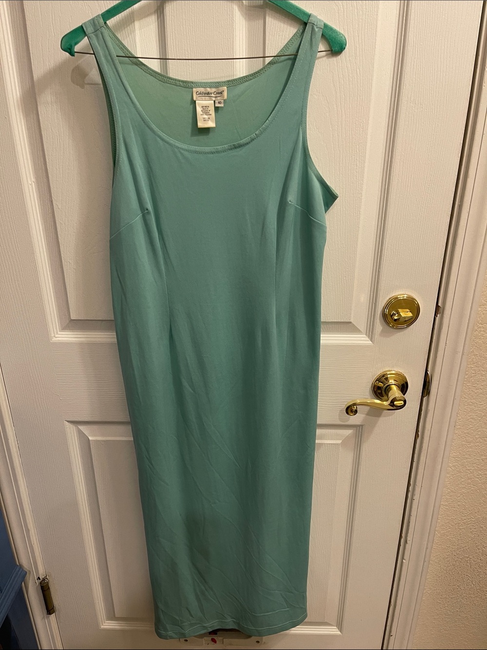 Coldwater Creek Seafoam Scoop-Neck Maxi Dress